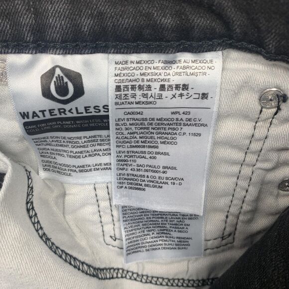 Levis 527 Jeans Mens 32 Black Bootcut Mid Rise Denim - Picture 13 of 15